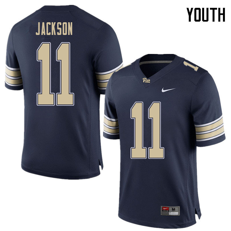 Youth #11 Dane Jackson Pittsburgh Panthers College Football Jerseys Sale-Home Blue